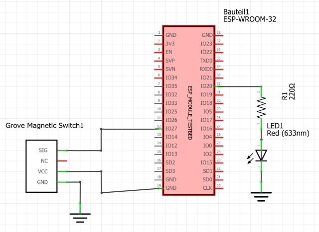 Abbildung: Fritzing Magneticswitch