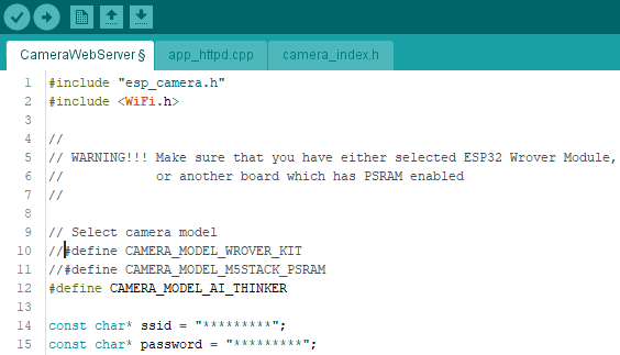 Codebeispiel ESP32-Cam