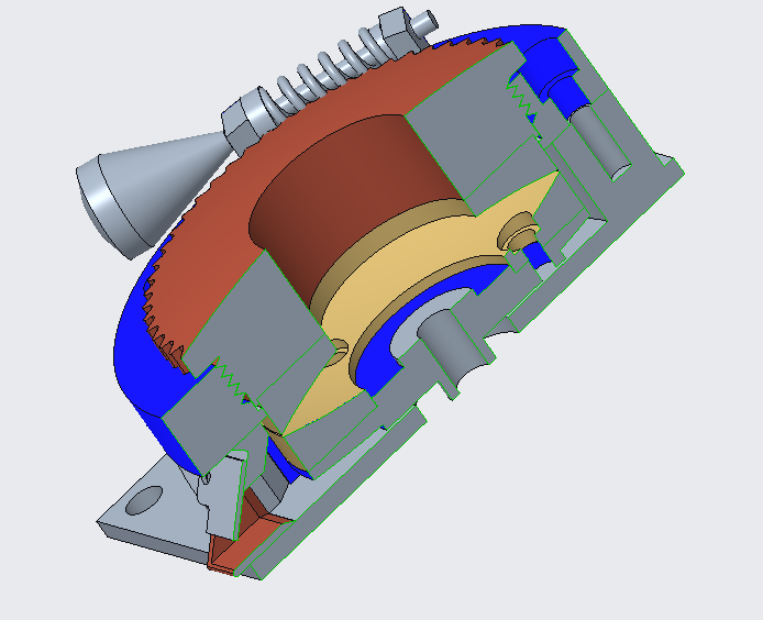 CAD-Konzept Mahlmodul im Schnitt