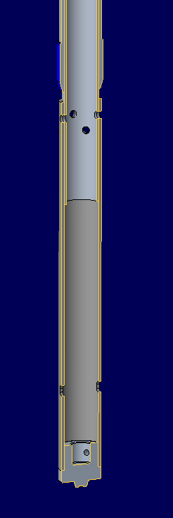 test setup lower tube cut