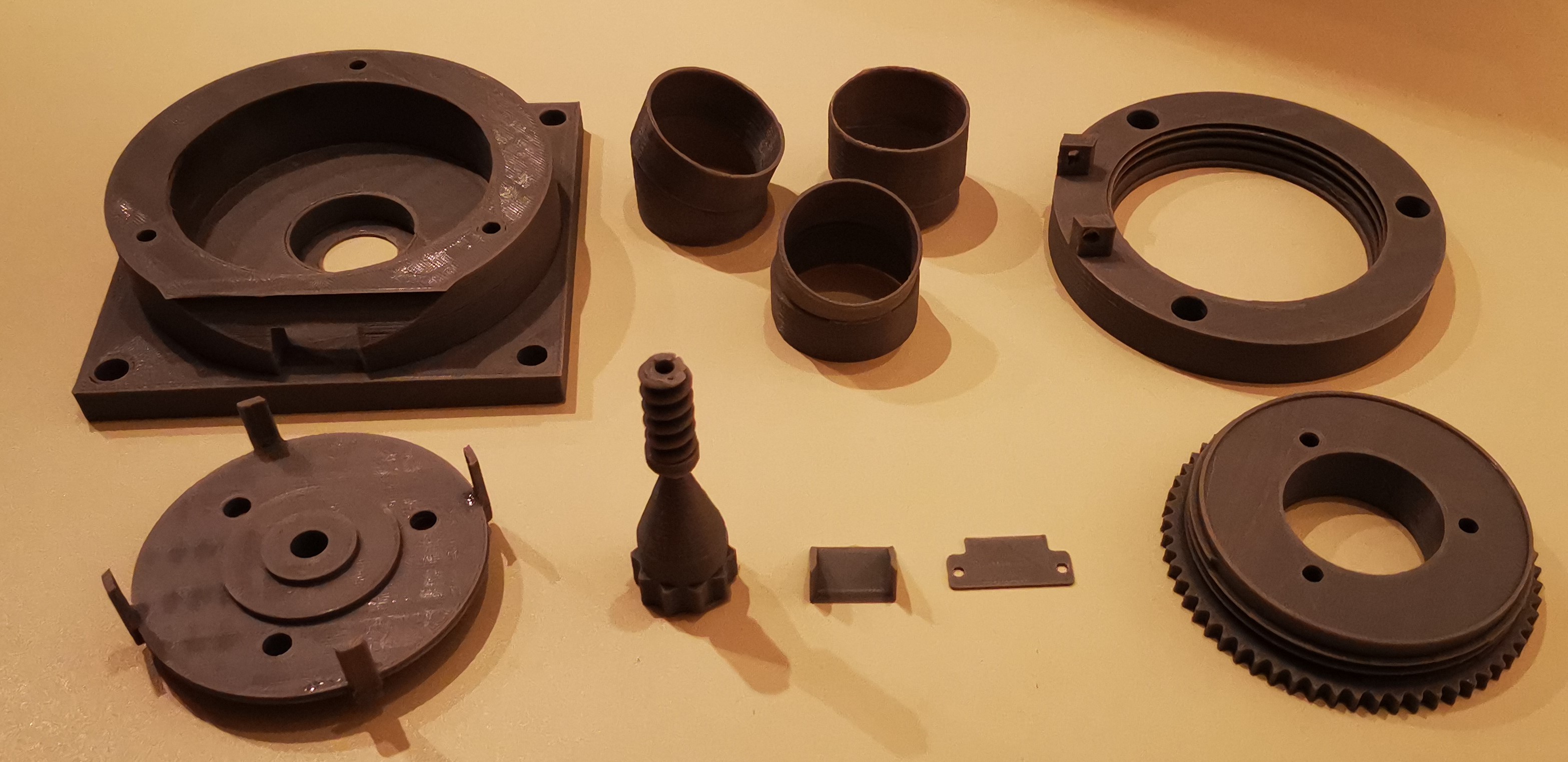 Einzelkomponenten des 3D-Drucks des Mahlmodul-Konzeptes